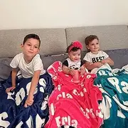 ROYGGBP Personalized Super Soft Name Family Blanket Birthday for Kids Family