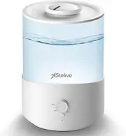 Stelive 2.5L Air Humidifier for Bedroom Baby Room, Cool Mist Humidifiers with 7 Color LED light, 360° Nozzle, Top Fill, Quiet Sleep Mode, Auto Shut Off, Humidifier, Oil Diffuser & Night Light 3 in 1