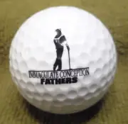 Logo golf ball "IMMACULATE CONCEPTION FATHERS", unused [#19.6]