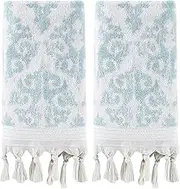 SKL Home by Saturday Knight Ltd. Mirage Fringe 100% Turkish Cotton Hand Towel Set, Aqua