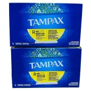 2x Tampax Regular Tampons with Cardboard Applicator - Regular - 20 ct