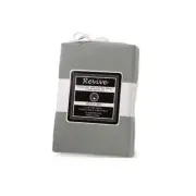 Revive Silver 100% Cotton Jersey Super Soft Fitted Sheet Combo Set Double 38cm W