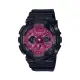 【CASIO G-SHOCK】古典光澤金屬質感雙顯時尚腕錶-酒紅色/GMA-S120RB-1A/台灣總代理公司貨享一年保固