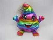 Metallic Rainbow Poop Plush Emoji Stuffed Toy Valentine's Day Party Scented New