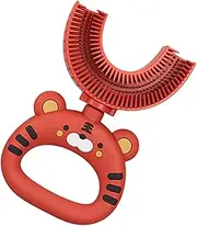 U-Shaped Toothbrush,Cartoon Tiger Design for Kids | Soft Silicone Brush Head, Extra Soft Toothbrush, Training, Manual Whole Mouth, 360-degree Oral Teeth Cleaning