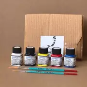 AlphaFlex Primary Pack with Brushes - Leather and Textile paints