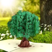 Green Japanese Maple Tree 3D Pop Up Card