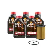 5L Motul 8100 X-CLEAN + 5W30 Wix Filter Motor Oil Change Kit API SN/CF For VW