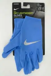 Nike Miler Gloves Running Adult M/L Lightweight Royal Pulse/Silver
