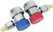 ETHZZLE 1 Pair Copper Quick Connector Adapter for Car Charging High Low Pressure Coupler Connector for Easy Installation Durable Structure with Accurate Snap Lock