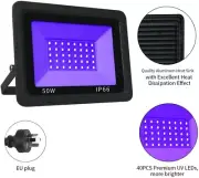 UV Black Lights Spotlights High Power UV LED Floodlight Waterproof Ultraviolet