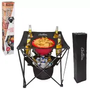 Tailgating Table Collapsible Folding Camping Table Insulated Cooler Mesh Food