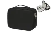 Cable Organizer Bag Electronic USB Charger Storage Case Accessories for Travel Drive-Black