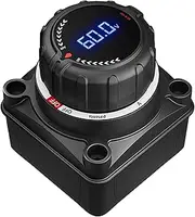 Upgrade Battery Disconnect Switch with Digital Voltage Display, DC 5-60V, Power Master Isolator Cut Off Switch for Car Truck Marine Boat RV Camper Trailer, Black (On/Off)