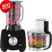Multi Food Processor Plus – 2-in-1 Blender & Processor with 2L Bowl (Black)