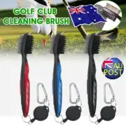 Golf Club Cleaning Groove Brush Cleaner Tool Hook to Bag for Iron Wood Clubs UL