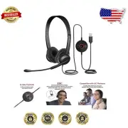 USB Stereo Headset with ENC for Clear Calls & Music - Comfort & Versatility