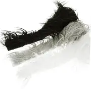 3pcs Fox Mask Accessories Sew Masquerade and Precut Imitation Patch Fake Craft Fabric Furry Faux Hair Costume Dwarf Fuzzy Shaggy Masks Party Beard Plush Artificial