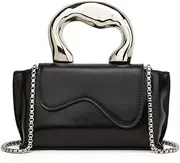 [Jusavie] Small Silver Bag Crossbody Bags Satchels Y2K Evening Bags Handbag for Women Hobo Bags Shoulder Bags Tote Bag for Women 2024