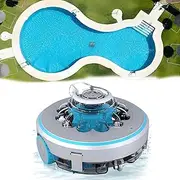 Cordless Pool Vacuum Cleaner, Automatic Pool Cleaners, Cordless Robotic Pool Cleaner, Intelligent Cleaning Underwater Cleaning Suction Machine, 4000mAh, Up to 540+Sq Ft, for Such as Swimming Pools
