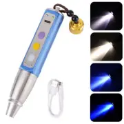 365nm LED Flashlight Torch White Yellow UV Light For Jade Jewelry Gem Amber Test
