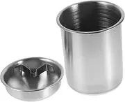 Luxshiny Car Ashtray with Lid Durable Stainless Steel Trash Can Organizer for Car Office Indoor Outdoor Use Innovative Funnel Design for Easy Ash Disposal Silver Auto Ashes Holder