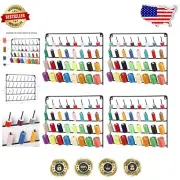 Durable 4-Pack Wall-Mounted Thread Organizer - 32 Spool Capacity Each