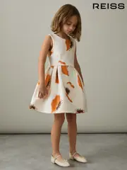 Reiss Ivory Print Trinny 4-9 yrs Floral Scuba Sleeveless Dress (AP4315) | $90