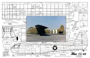 Model Airplane Plans (FF-RC): Waco CG-4A WW-II 52" Wingspan Troop/Cargo Glider