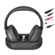 2025 Wireless TV Headphones for Seniors with Transmitter Charging Base, 2.4GHz RF & Bluetooth 5.3