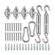 ITOPFOX Canopy Parts Sun Shade Sail Hardware Kit Universal Set Of Screws Clear