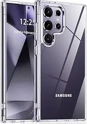 for Samsung Galaxy S24 Ultra Case Clear, [Not-Yellowing] [Crystal Transparent Clear] S24 Ultra Case with [Built-in 4 Airbags][10FT Military Grade Protection] Galaxy S24 Ultra Slim Phone Case