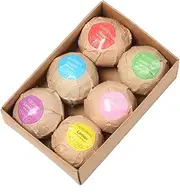 OHPHCALL Bath Set 6 Pack Natural Bubble Balls for Relaxation Spa Exfoliating Bath Salts for Women