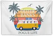DOBOER Pogue Life, Outer Banks North Carolina Tapestry for College Dorm, Living Room and Bedroom Home Decor, Retro Vintage Art Wall Tapestries Hanging for Men 40"x60"