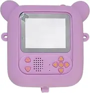 Digital Camera, Digital Print Camera 2.4 Inch Display 180° Rotating Lens 48MP 1080P Video Game Rechargeable Camera for Home School (Purple)