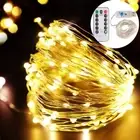 5-20M Copper Wire Twinkle Fairy String Lights USB+Remote Party Eid Mubarak Decor