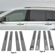 4X Black Window B pillar Post Protector Cover Trim For Jeep Grand Cherokee 2022+ (for: Jeep)