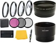 Wide Angle Lens & Macro Close-up Filter Set for Canon PowerShot S5 S3 S2 IS