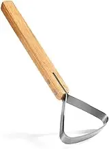 Pelt Scraper Fleshing Tool,Hide Scraper Flesher,Taxidermy Supplies，Premium Stainless Steel Peeling Tool for Professional Leather Workers