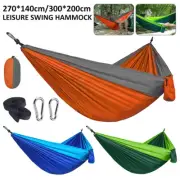 Portable Camping Hammock Outdoor Tree Hanging Bed with Straps for wegbV