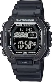 [Casio] Men's MWD110HB-1B Digital Watch, Black, 50.8 x 47.2 x 12.3 mm
