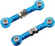 ULTECHNOVO Replacement for Rc Car Remote Road Vehicle 2pcs Blue 33-43mm Servo Linkage Pull Rod A-number Fit for Models