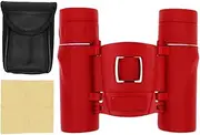 8 Time Mini Binoculars for Adults and Kids with Cleaning Cloth Multifunctional Toy Small Telescope for Fishing Opera Travel, Red
