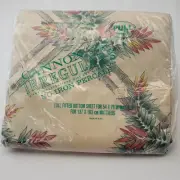 VTG Cannon Bamboo & Leaves Irregulars Full Fitted Bottom Sheet No Iron Percale