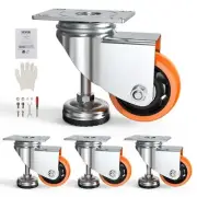 VEVOR Leveling Casters, Set of 4, 328 kg Total Load Capacity, 76.2 mm Diameter,
