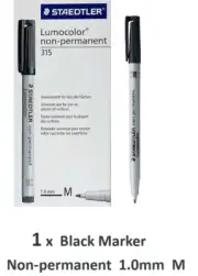 Staedtler 315-9 OHP Universal Non Permanent Marker 1.0mm 3159 BLACK x 1 Pen B371