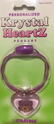 Krystal Heartz Girl's Necklace w/Pendant | Personalized Name: HANNAH
