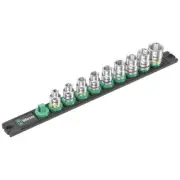 Wera 05005440001 Rail B Imperial 1 Zyklop Socket Set, 3/8" Drive, 9 Pcs