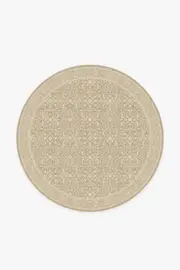 185' Round | Machine Washable Runner Rug | Kid & Pet Friendly | Indoor Rug | Celestine Ecru Tufted Rug | Ruggable