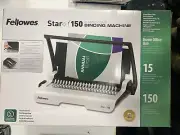 Fellowes Star+ 150 Binding Machine Manual Plastic Comb White (CRC56275) - New